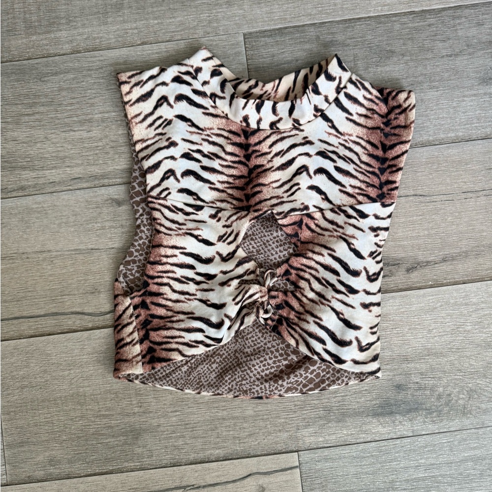 Acacia Swimwear Tiger Print Bikini Top